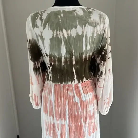 NWT Young Fabulous & Broke Geode Jillian Tie Dye Multi Faux Wrap Tie Waist - Picture 14 of 16